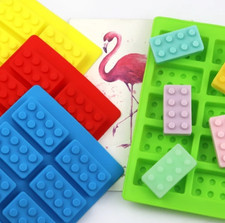 Building Block Bricks Silicone Mould Chocolate Wax Soap Jelly Ice Mould Melts
