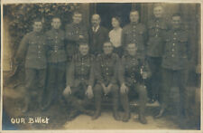 WW1 Troops At Billet Lancashire During Training With Landlady & Dog signed Joe 