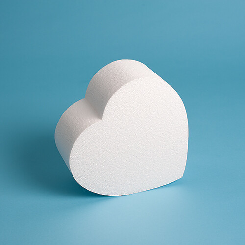 Polystyrene heart cake dummy - polystyrene,
