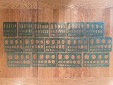 Vintage Alvin (formerly Lietz) Ellipse Templates Series Set of 15,