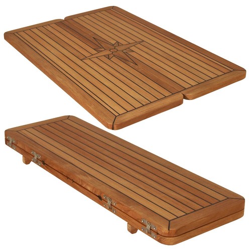 Boat folding teak table top - boat,