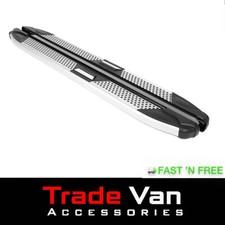 Fits Peugeot Bipper Cyclone Silver Side Steps Side Bars Running Boards 2008+