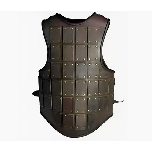 Brown viking leather armor - leather, |