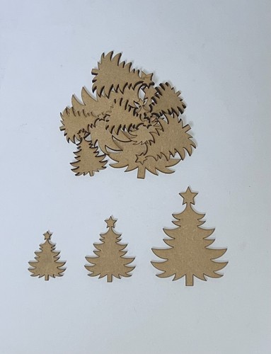 Wooden mdf christmas tree - wooden,