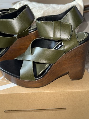 Zara srpls leather wedge heels - srpls,