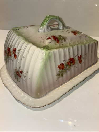 Antique cheese dish white - antique,