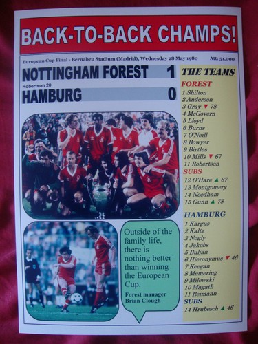 Nottingham forest hamburg - nottingham, 1