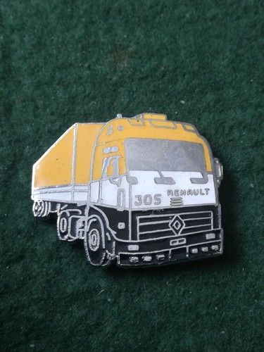 Old enamel renault 305 lorry - old,