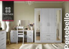 Ready Assembled Chest Of Drawers White Wardrobe Complete Bedroom Furniture Set 