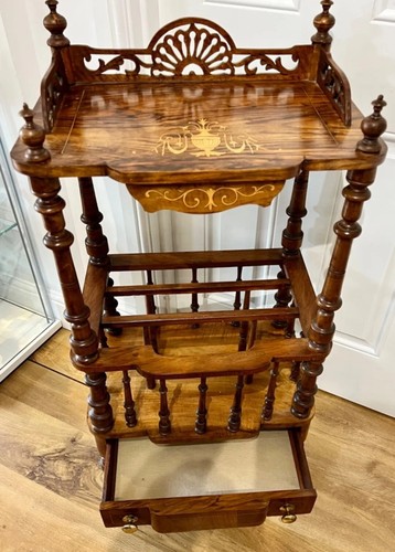 Victorian walnut whatnot - victorian,