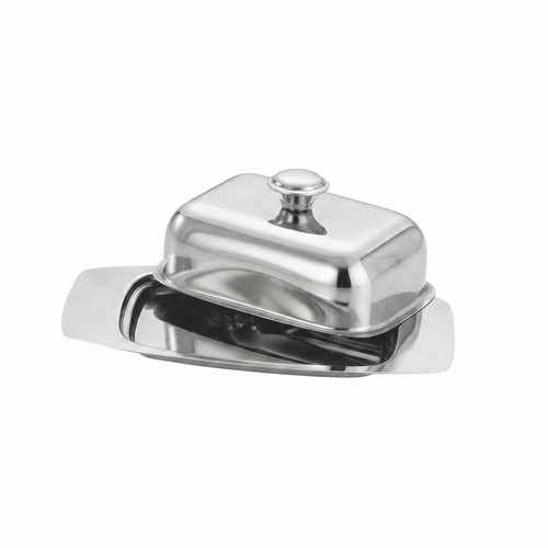 Stainless steel butter dish - stainless,