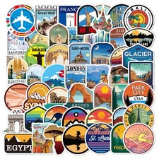 50Pc Art Retro Vintage Travel