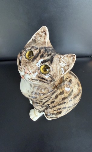 Winstanley seated tabby cat - winstanley,