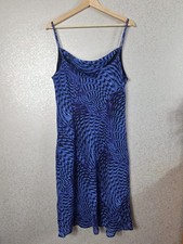 Amaranto Women's Cowl Neck Purple Mix Lined Strappy Evening Dress Size 18