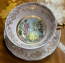 Vintage Ashley Fine Bone China 22kt Gold Teacup And Saucer