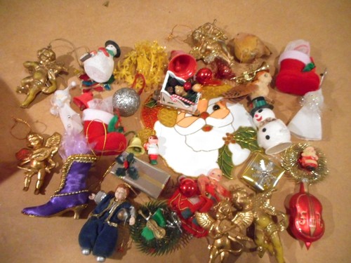 Vintage christmas baubles lot - vintage,