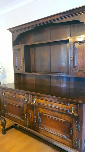 Dark brown wood - brown, freestanding