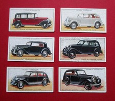 PLAYER 6 VINTAGE 1936 CIGARETTE CARDS  SERIES  1  MOTOR CARS   7-21-22-23-43-45
