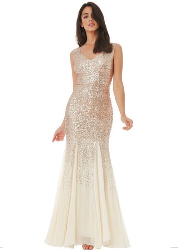 Goddiva champagne sequin - sz,