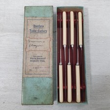 Vintage Drummond Glasgow Rustless Stainless Steel Table Knives Cutlery 9" -O16