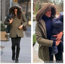 NEW Barbour Epler Elper Olive Green Faux Fur Lined Coat ASO MEGHAN MARKLE UK 14 