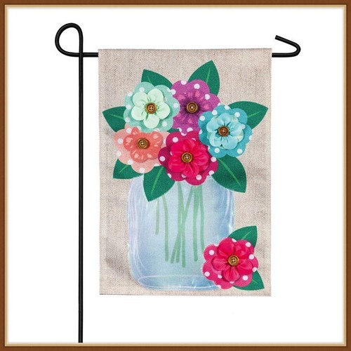Evergreen garden flag - garden,