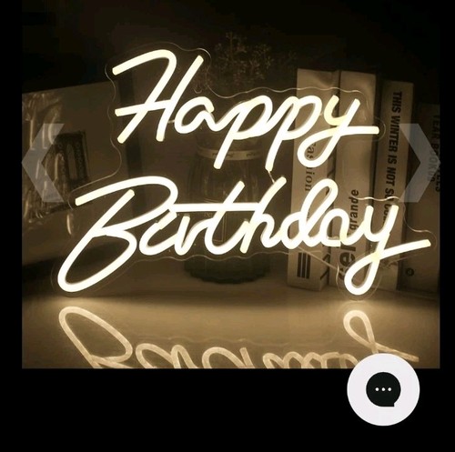 Happy birthday neon sign - happy,