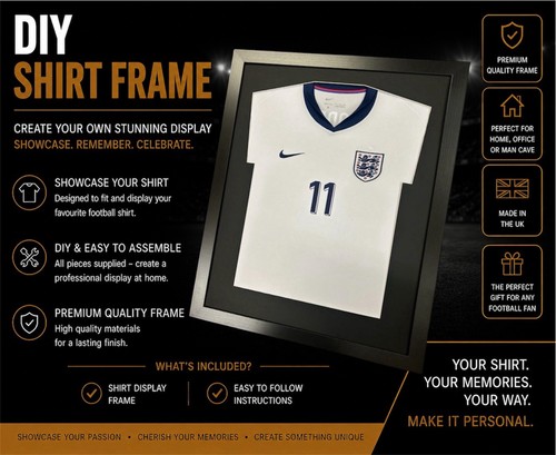 Diy shirt frame for football - shirt,