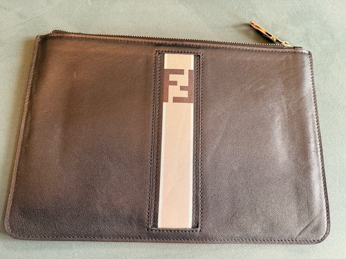 Fendi genuine leather black - ff,