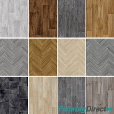Durable Vinyl Flooring | Tile & Grey Wood Effect Lino | Affordable for Kitchen