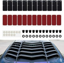 12Pcs Rear Window Louvers Hardware Kit Installation w/ 3M Tape for Ford Dodge