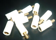 Pack of 20, M3 X 13mm Threaded Nylon Spacer Standoff Brass Inserts, Male/Female