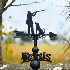 "Game Season" Weathervane In Black Cast Iron Country Shooting