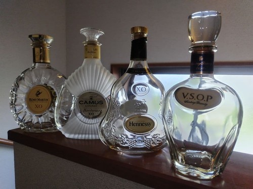 Cognac brandy empty bottle lot - cognac,