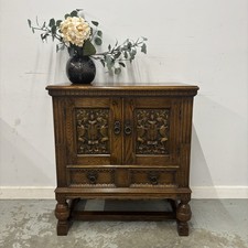 Jacobean revival oak - oak, cabinet