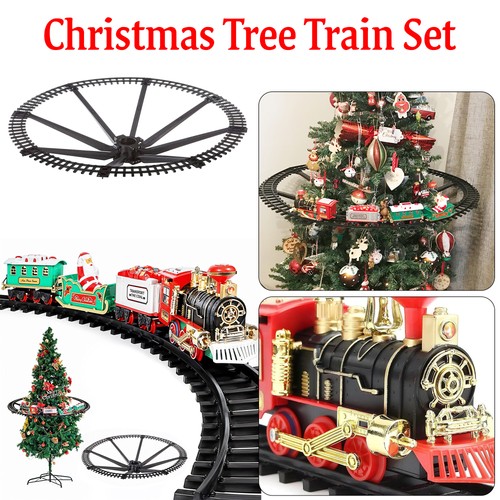 Christmas train set round - christmas,