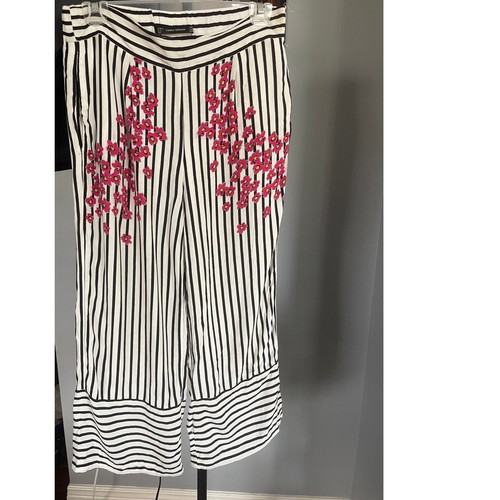 Zara striped floral trousers - floral,