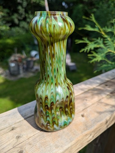 Loetz crete papillon art glass - papillon,