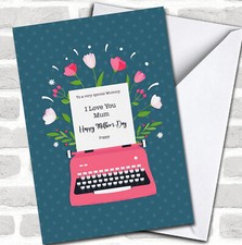 Pink Vintage Typewriter With