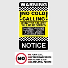 Notice Warning No Cold Callers