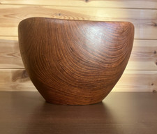 Danish Stylised Teak Wood Sculptural Bowl after Finn Juhl