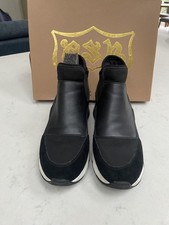 LAZER Ash High Top Trainers Women Slip On Leather Suede Neoprene Shoes UK3 (36)