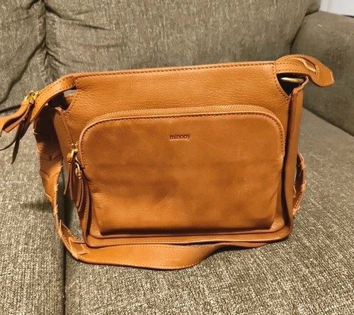 Minooy leather bag brown - leather,