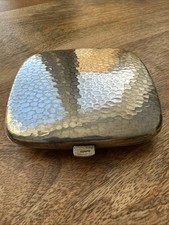 Vintage Alpacca Hammered Metal Cigarette Case 1930s–50s – Stamped Alpacca