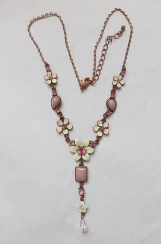 Floral enamel and diamante - floral,