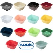 Addis 9.5L Washing Up Bowl Med Kitchen Sink Dishes Basin Rectangular All Colours