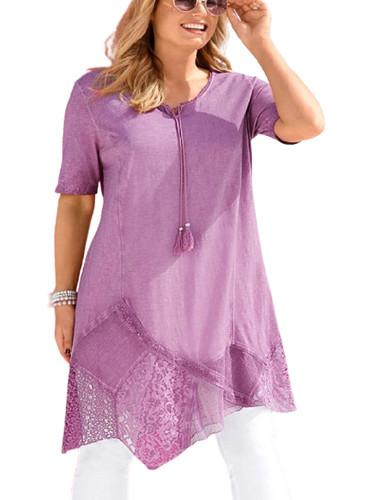 Mia moda shirt top mauve - t-shirt,