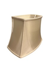 Unbranded Quality Rectangular Lamp Shade Cream silk VGC 