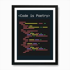 Code Is Poetry 8 Art Print