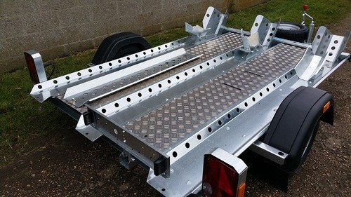 Motorbike trailer with three - with,
